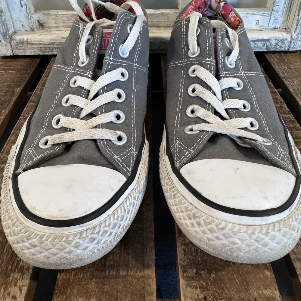 CONVERSE ALL STAR CHUCK TAYLOR WOMEN SNEAKERS SIZE 9 GREY CASUAL SHOES - Picture 3 of 10